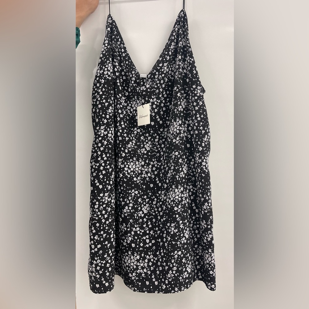 ReVamped Black/white/floral mini dress